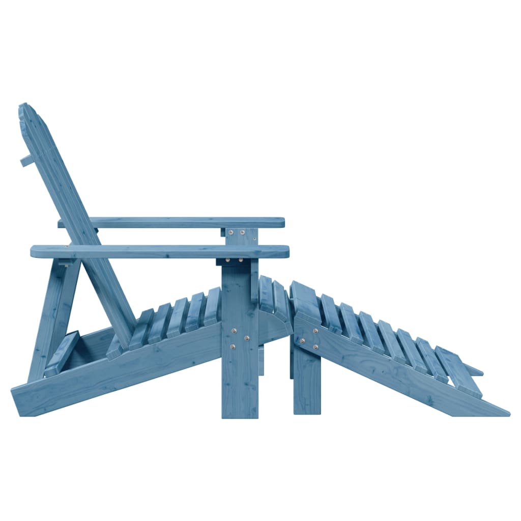 Adirondack Chair with Ottoman in Solid Fir Wood