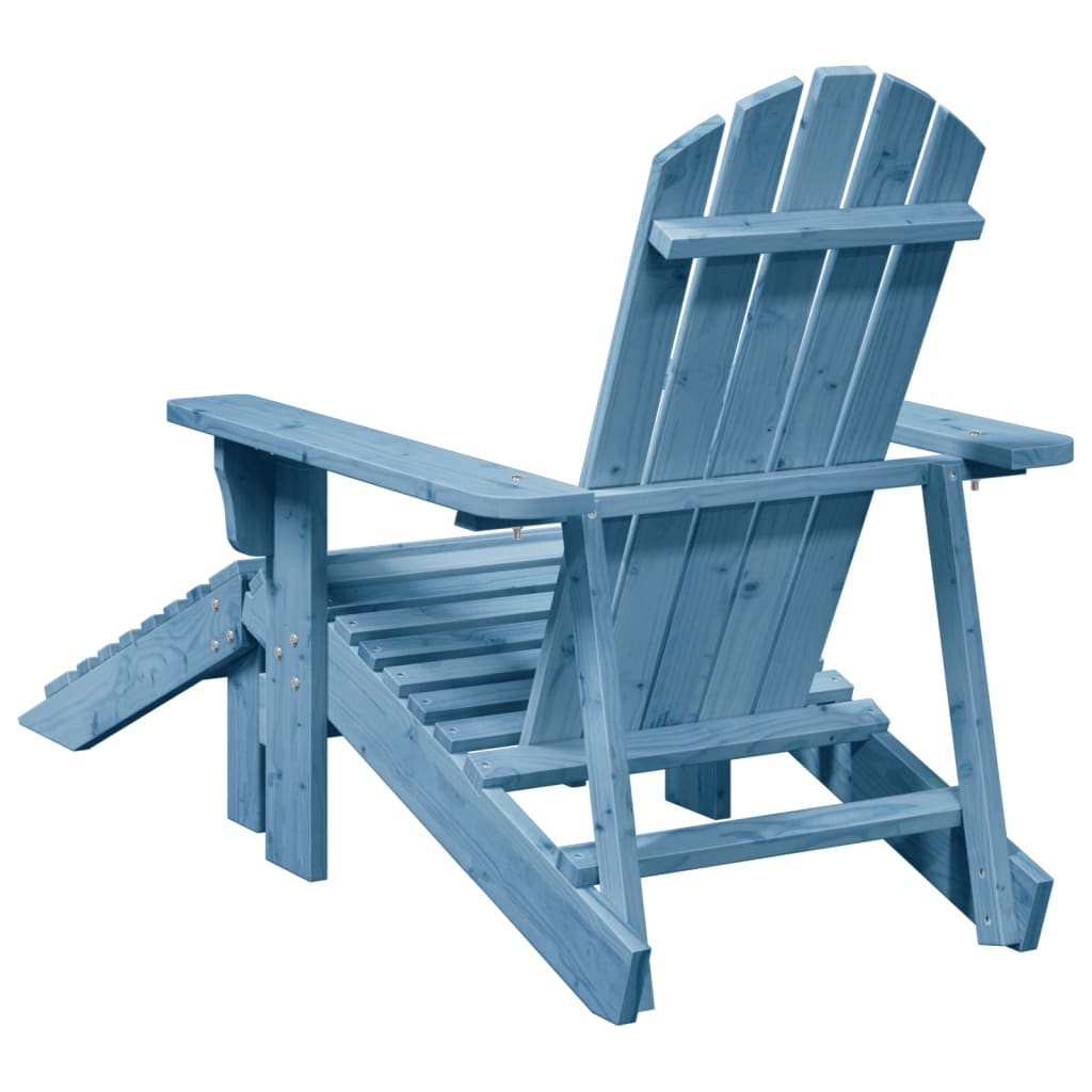 Adirondack Chair with Ottoman in Solid Fir Wood