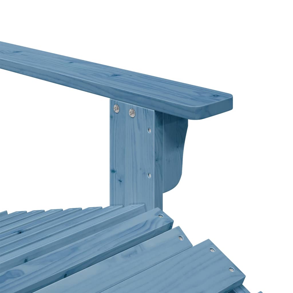 Adirondack Chair with Ottoman in Solid Fir Wood