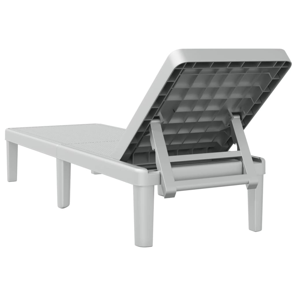 4-Way Height Adjustable Sun Lounger in Polypropylene