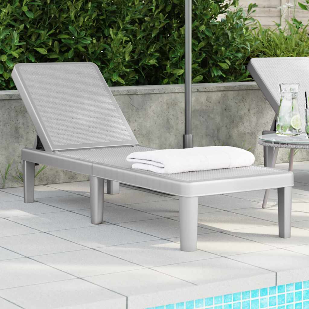 4-Way Height Adjustable Sun Lounger in Polypropylene