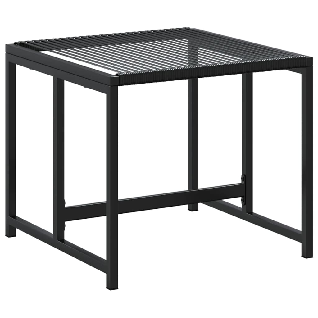 Black Rattan Garden Stools - 4 pcs