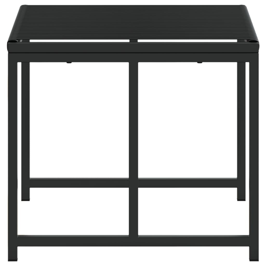 Black Rattan Garden Stools - 4 pcs