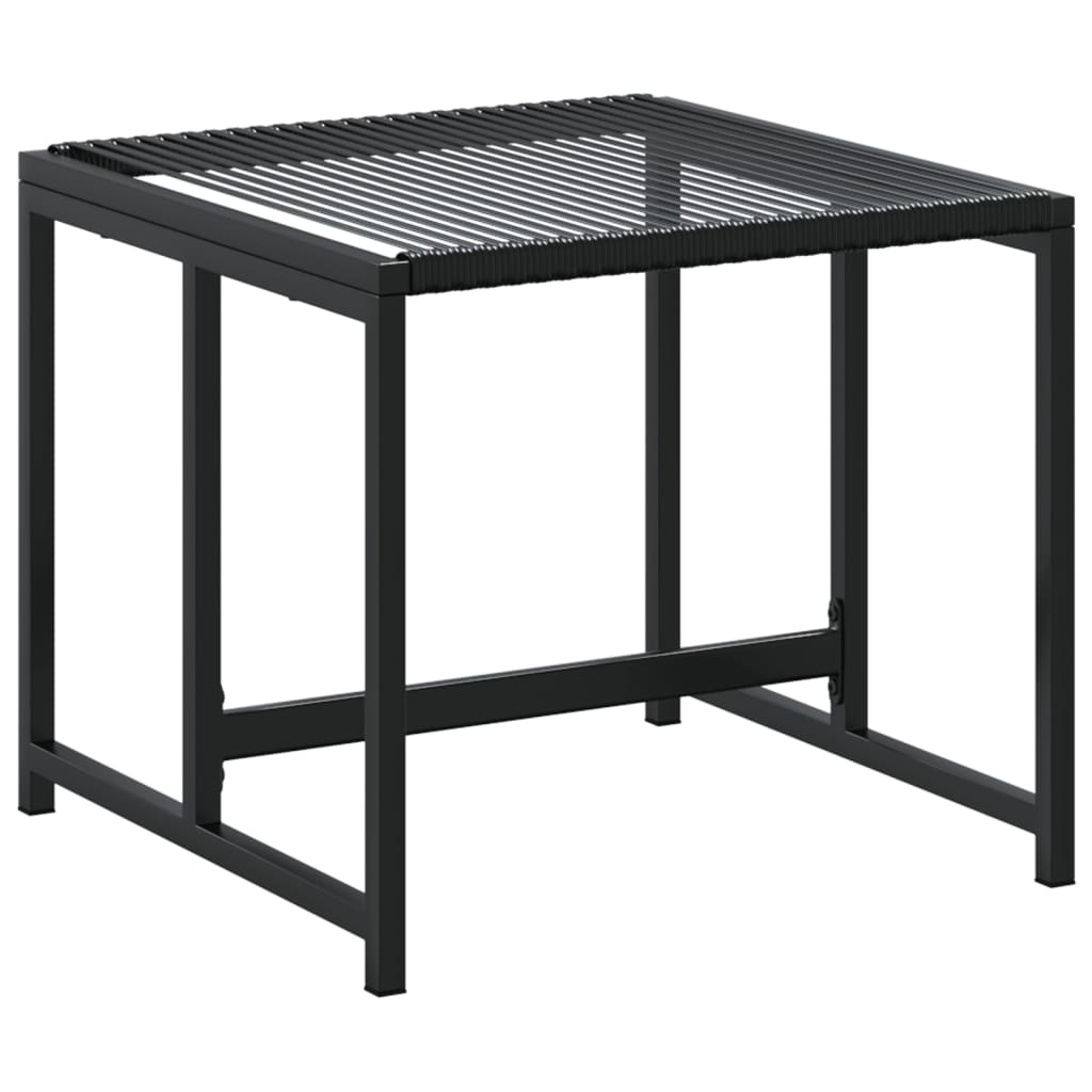 Black Rattan Garden Stools - 4 pcs