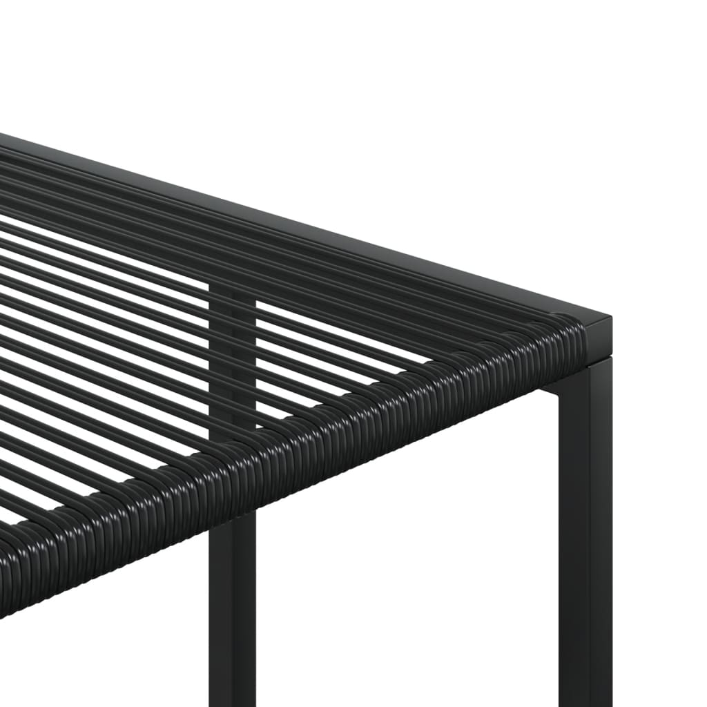 Black Rattan Garden Stools - 4 pcs