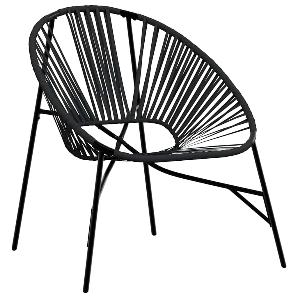 Garden Chair Set with Table in Poly Rattan - 3 pcs