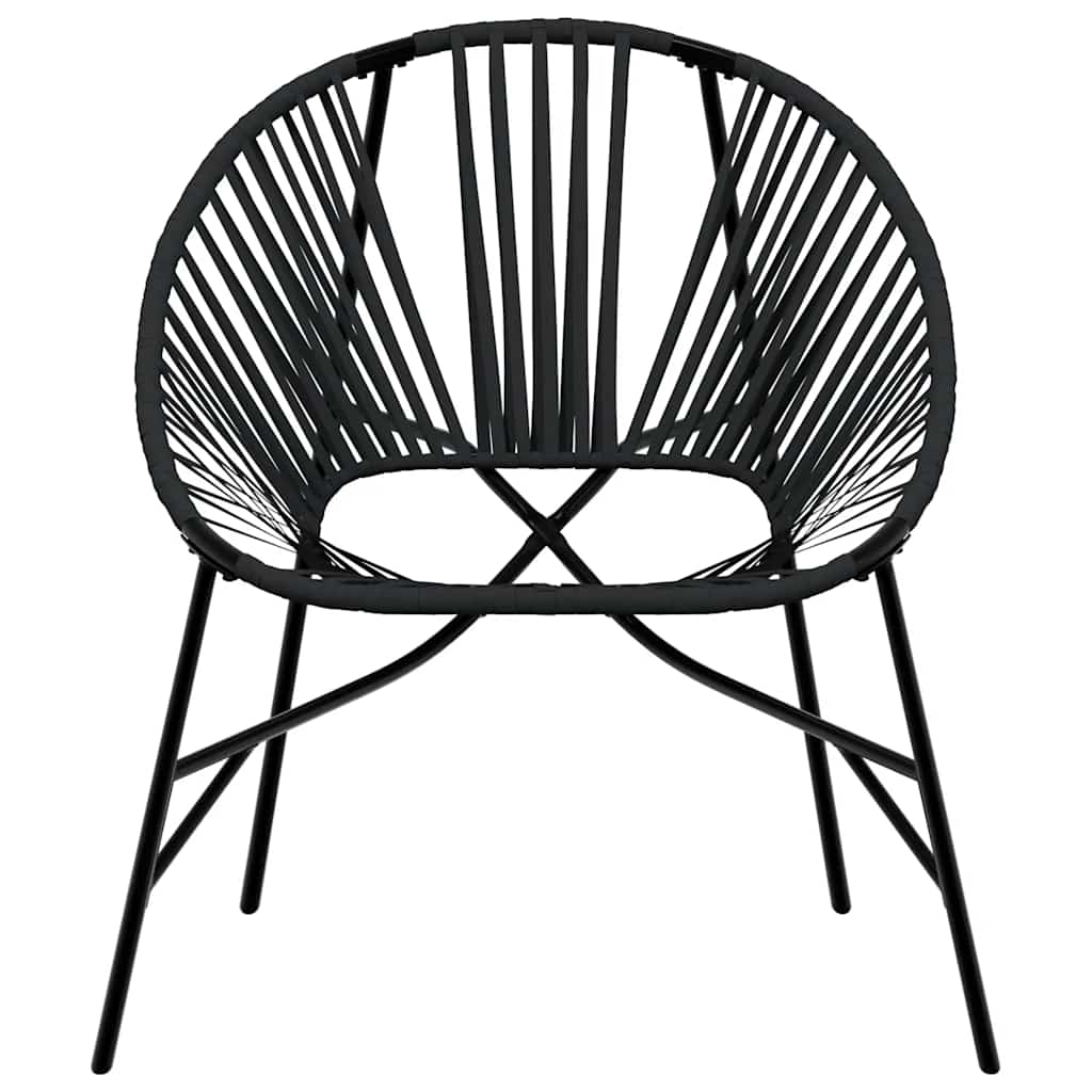 Garden Chair Set with Table in Poly Rattan - 3 pcs