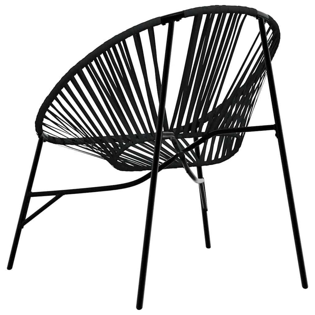 Garden Chair Set with Table in Poly Rattan - 3 pcs