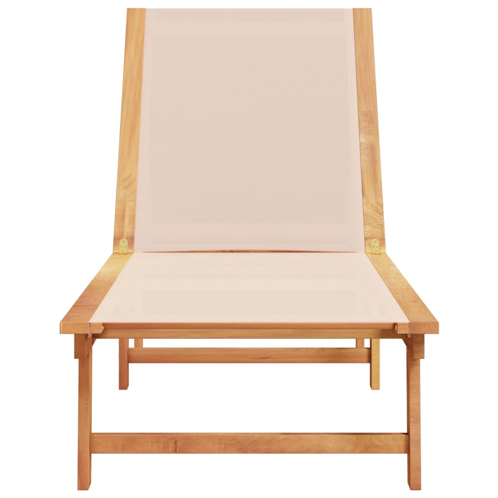 Solid Wood Acacia Sun Lounger