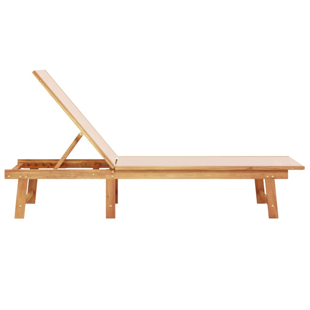 Solid Wood Acacia Sun Lounger