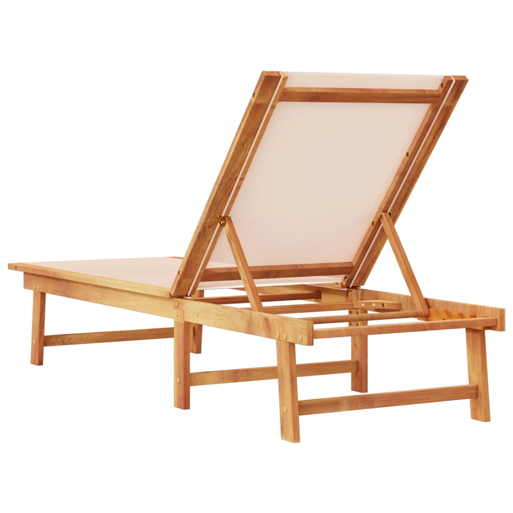 Solid Wood Acacia Sun Lounger