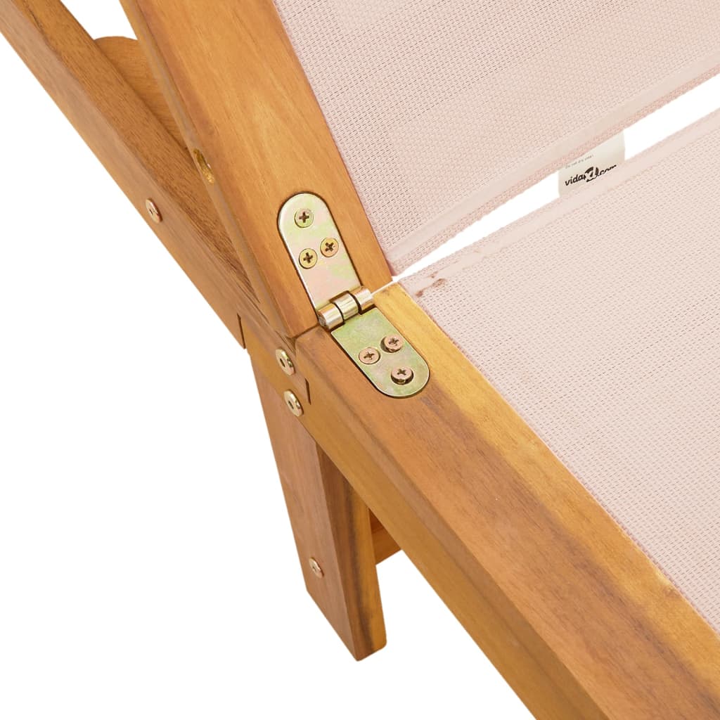 Solid Wood Acacia Sun Lounger