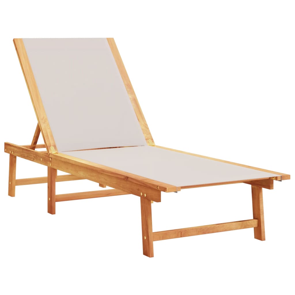Solid Wood Acacia Sun Lounger