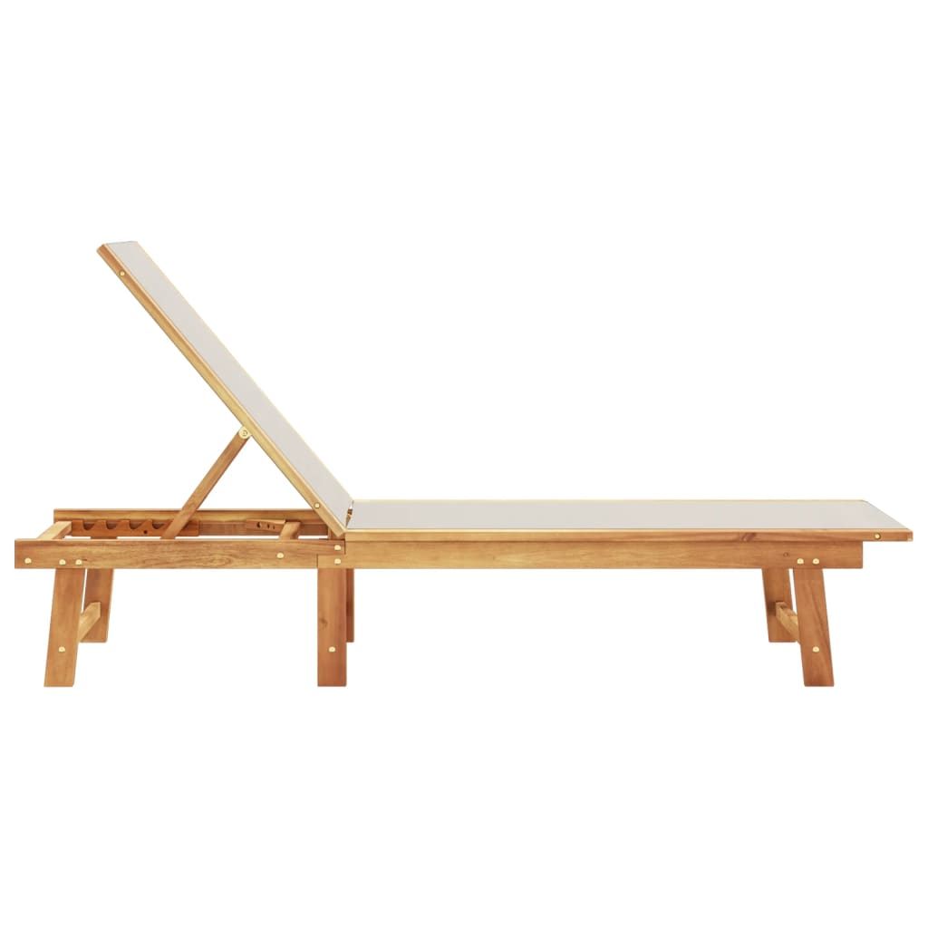 Solid Wood Acacia Sun Lounger