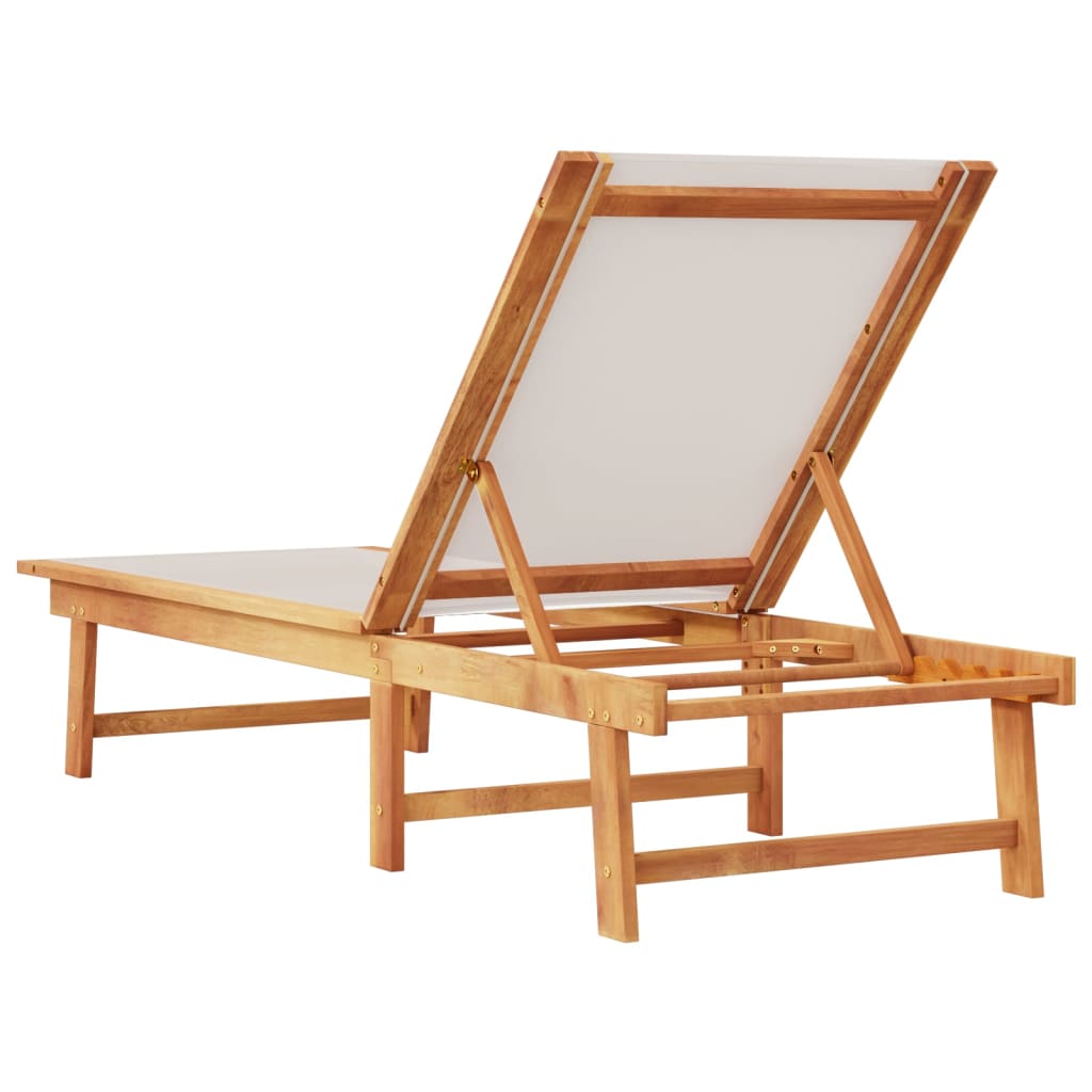 Solid Wood Acacia Sun Lounger