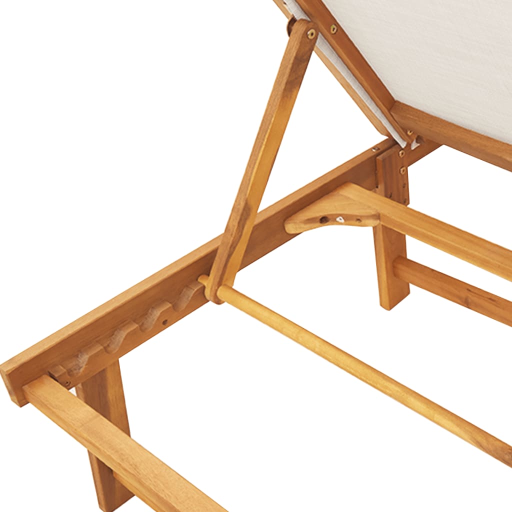 Solid Wood Acacia Sun Lounger