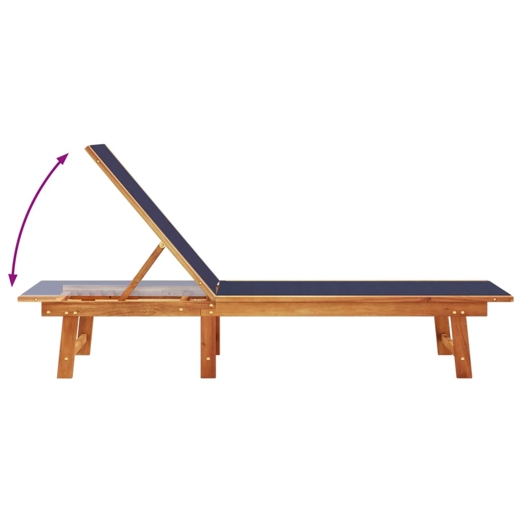 Solid Wood Acacia Sun Lounger