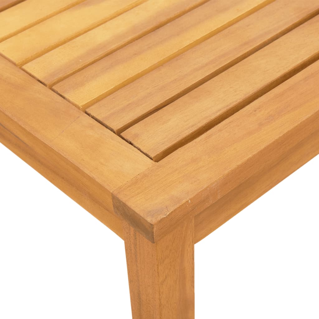 Solid Acacia Wood Sun Lounger with Table
