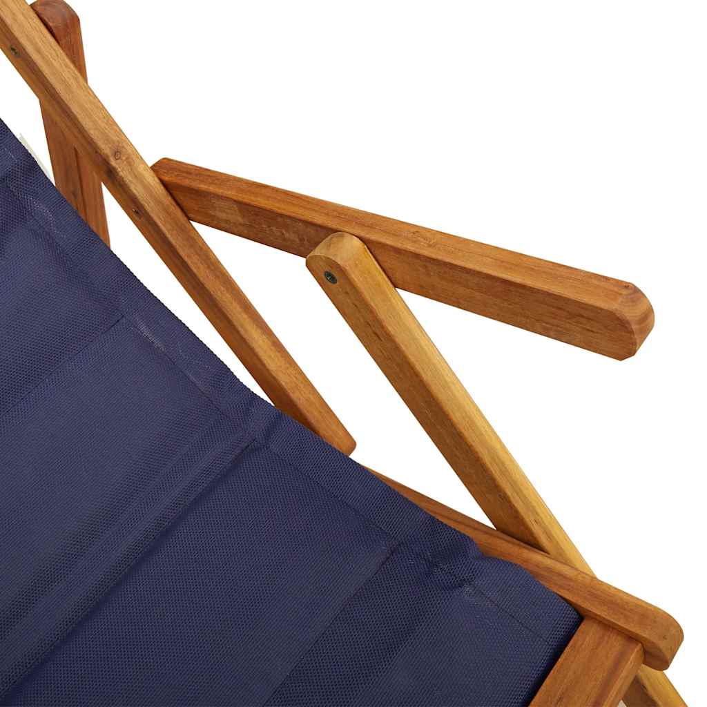Solid Wood Folding Beach Chair with Armrests