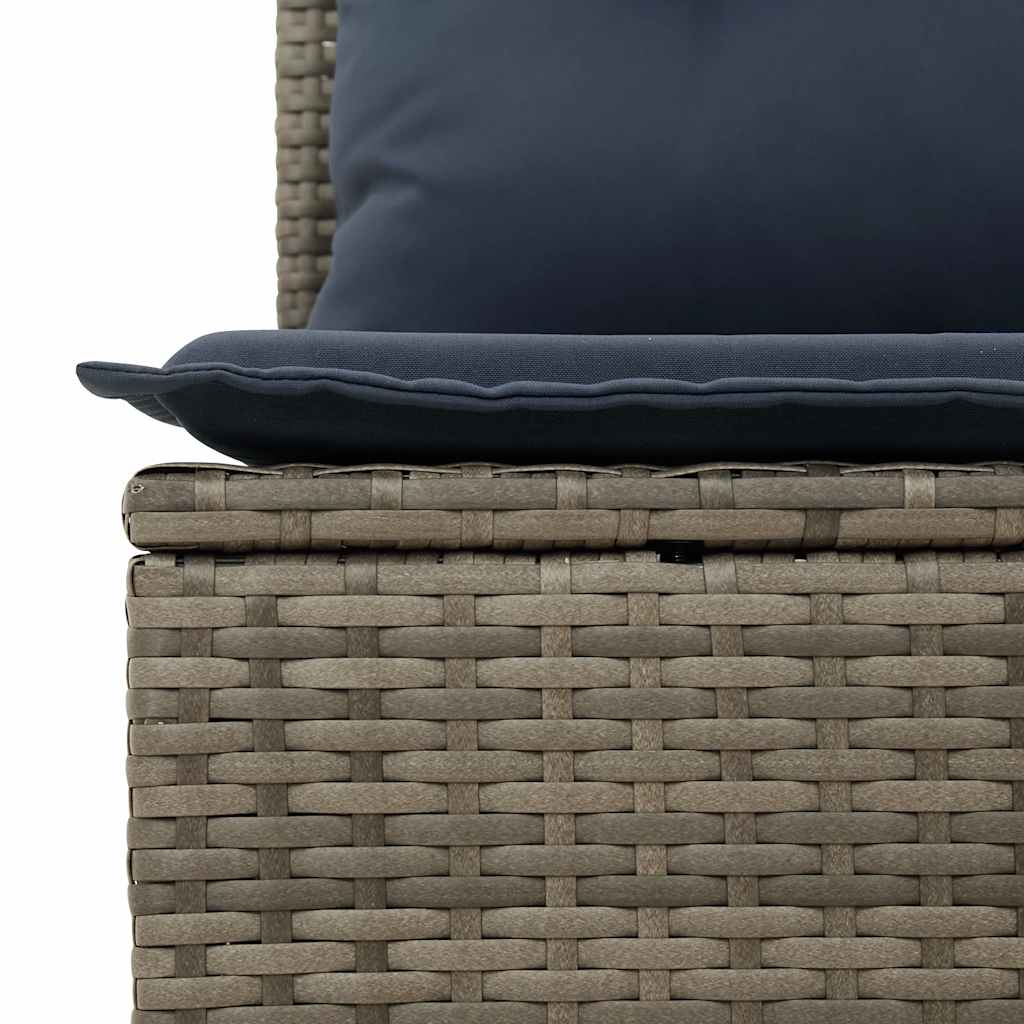 6 Piece Rattan Corner Sofa Set with Table and Cushions