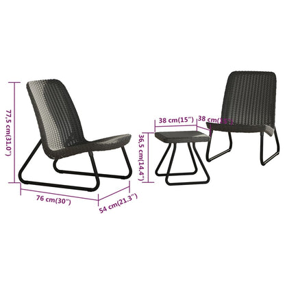 Rio Modern Patio Furniture Set - 3 Pieces