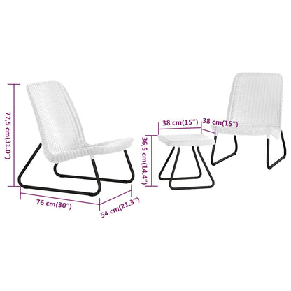 Rio Modern Patio Furniture Set - 3 Pieces