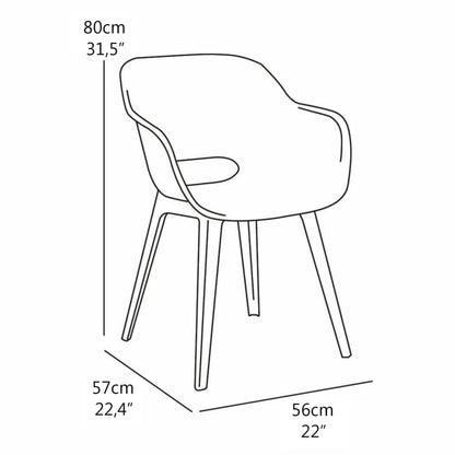 Akola Outdoor Chairs - 2 pcs