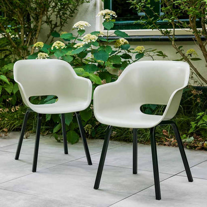 Noa Garden Chair with Metal Legs - 2 pcs