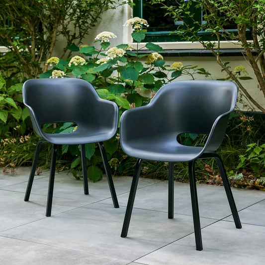 Noa Garden Chair with Metal Legs - 2 pcs