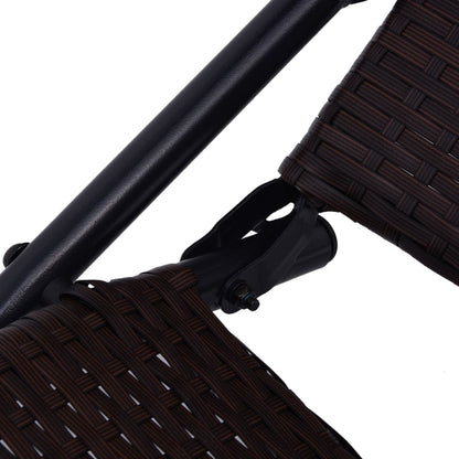 Folding Sun Lounger in Poly Rattan