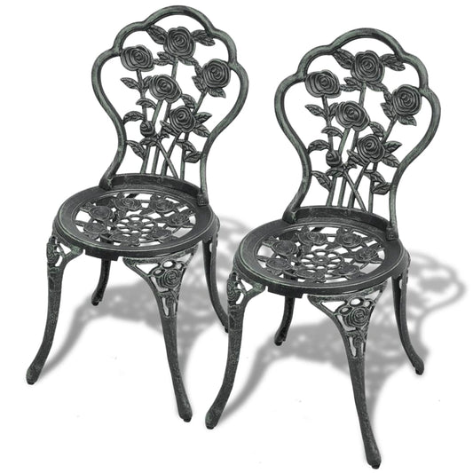 Bistro Chairs in Cast Aluminium - 2 pcs