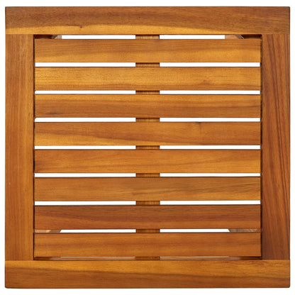 Solid Acacia Wood Sun Lounger with Table