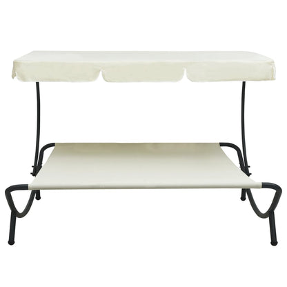 Outdoor Lounge Bed with Canopy