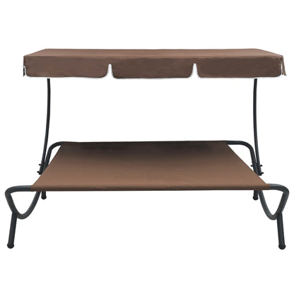 Outdoor Lounge Bed with Canopy