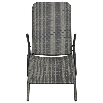 Folding Sun Lounger in Poly Rattan