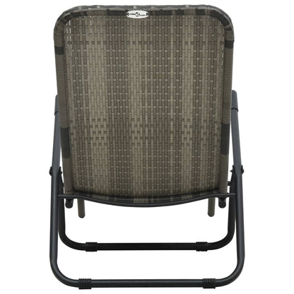 Folding Sun Lounger in Poly Rattan