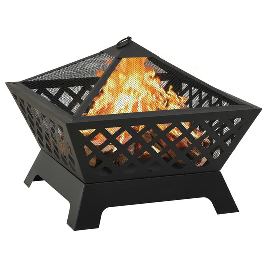 Diamond Steel Fire Pit with Poker