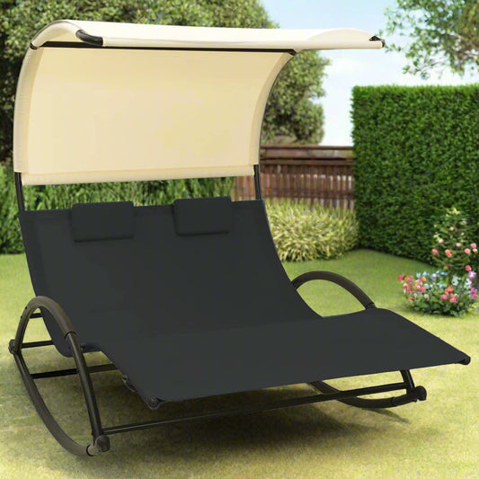 Double Sun Lounger with Canopy