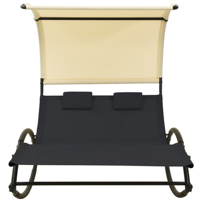 Double Sun Lounger with Canopy