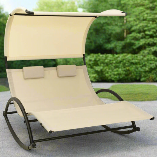 Double Sun Lounger with Canopy