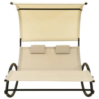 Double Sun Lounger with Canopy