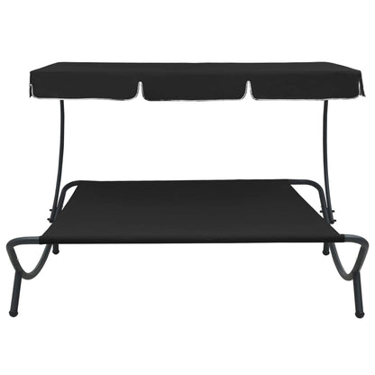 Outdoor Lounge Bed with Canopy