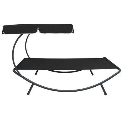 Outdoor Lounge Bed with Canopy