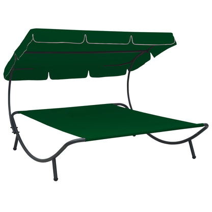 Outdoor Lounge Bed with Canopy