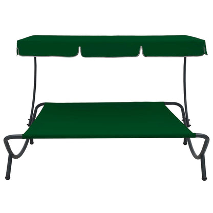 Outdoor Lounge Bed with Canopy