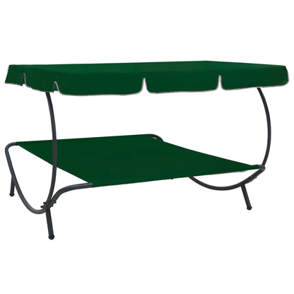 Outdoor Lounge Bed with Canopy