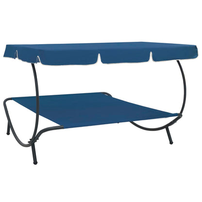Outdoor Lounge Bed with Canopy
