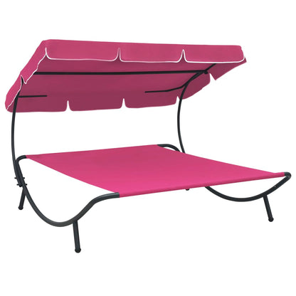 Outdoor Lounge Bed with Canopy