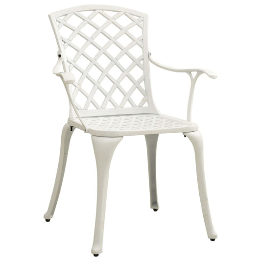 Crosshatch Garden Chairs in Cast Aluminium - 2 pcs