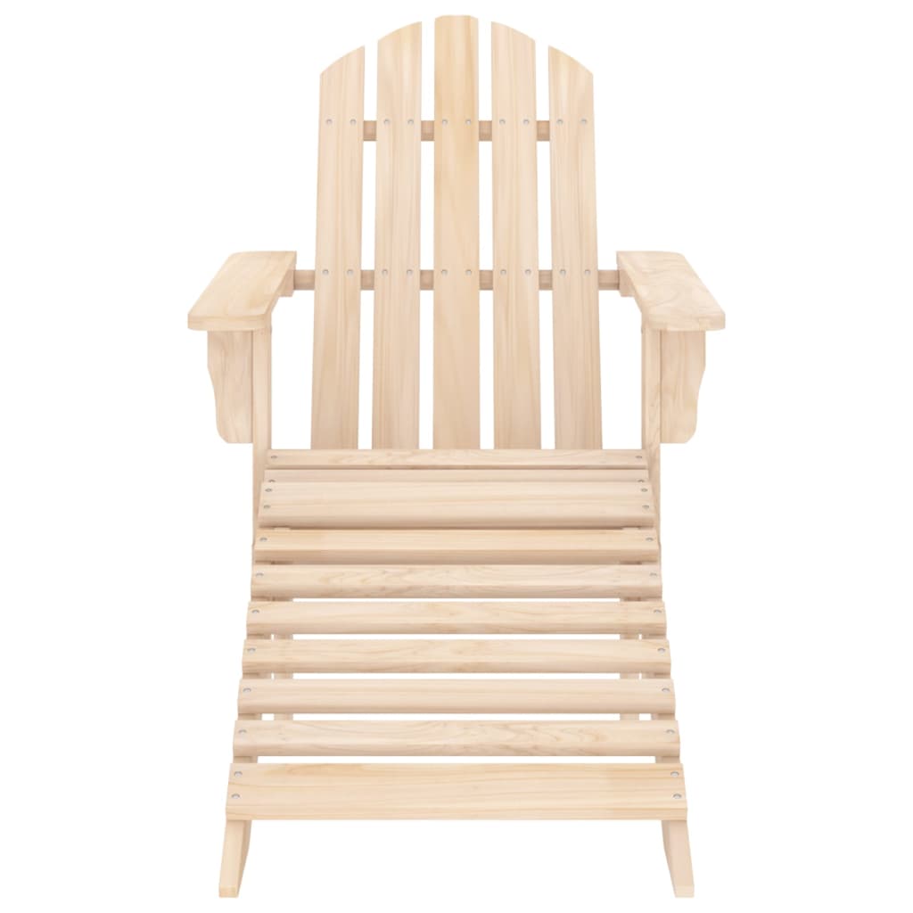 Solid Fir Adirondack Chair with Ottoman